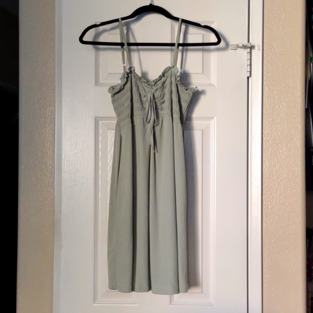 Sage green summer dress